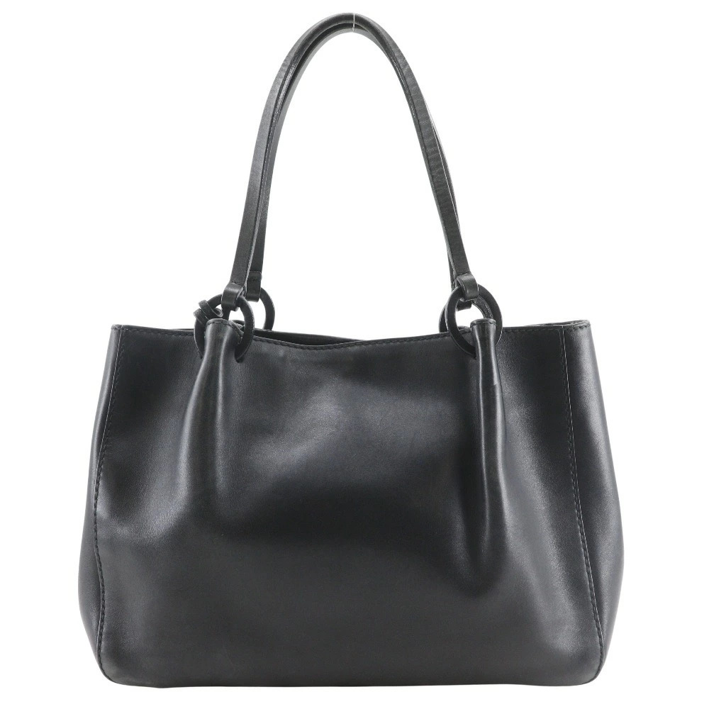 Gucci Tote Bag Calfskin Black Shoulder Handbag Magnetic Closure